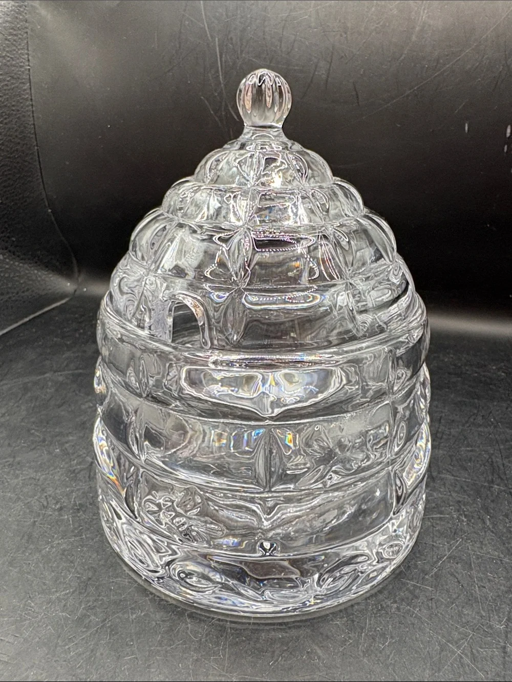 Glass Beehive Honey Jar with Lid - Clear